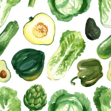 Örnek sebzeler. Patlıcan, domates, biber, soğan, beyaz arka planda tatlı bezelye suluboya çizimi. Yemek resimlerinin çizimi..