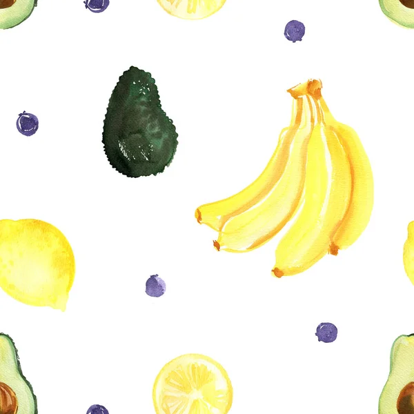 Frutas Dibujo Las Pinturas Los Alimentos Piña Granada Manzana Lima —  Fotos de Stock