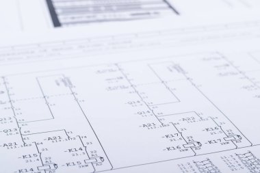 Mevsimlik arka plan ile elektrik şemaları