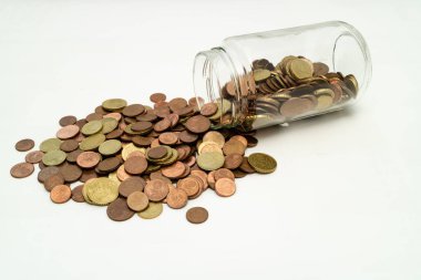 Kavanozun içinde kaydedilen Euro