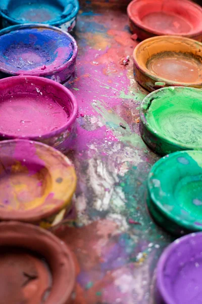 Colorful Watercolors from Near Stock Photo