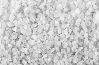 Üst görünüm renksiz beyaz kristal tuz dokusu