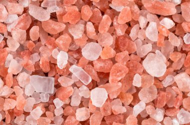 Kusursuz pembe himalaya kristal tuz dokusu 