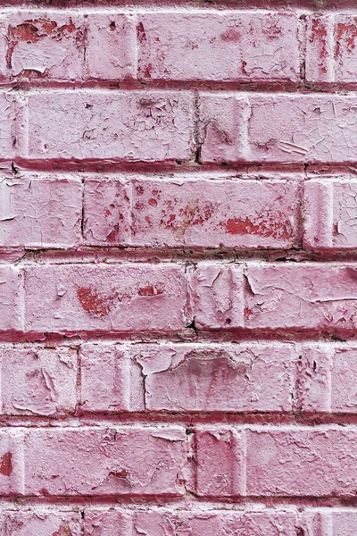 Stará zaprášená cihlová zeď s oloupanou texturou — Stock fotografie