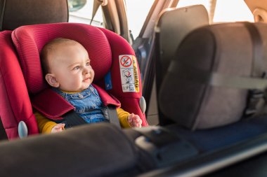Baby in car seat clipart