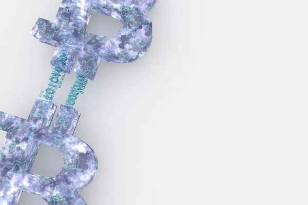 blockchain transferi veri bitcoin işareti 3d render