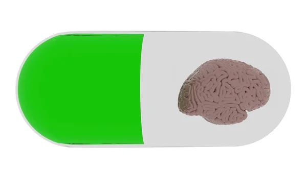 Sağlık beynine akıllı hap 3d render
