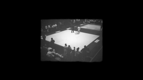 Retro boxning 1920 vit svart liten — Stockvideo
