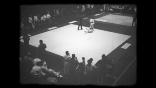Ρετρό πυγμαχία 1920 λευκό μαύρο — Αρχείο Βίντεο