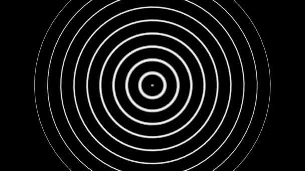 A Seamless Looping preto e branco alvo fundo — Vídeo de Stock
