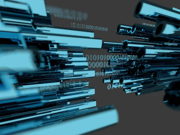 Parlayan Fiber optik Kanallar portre. Fiber Kanal arka plan. 3D render