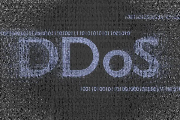 DDoS saldırı virüslü kodu 3d render ile ikili bulut