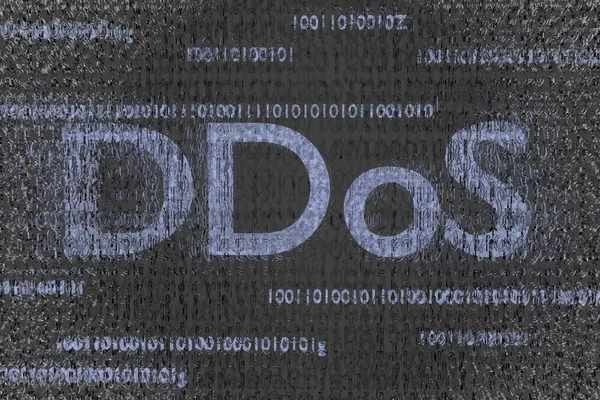 Ddos в процесі атаки зараженого коду фону 3d рендерингу Стокове Зображення