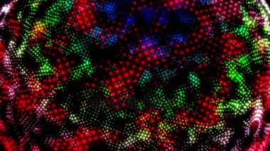 Rasgele darbe 3d render arka plan animasyon hareketli grafik içinde ile kopya alanı siyah arka plan üzerinde parlayan parçacık