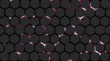 Parçacıklar altıgenler arasında hareket rahatlatıcı animasyon