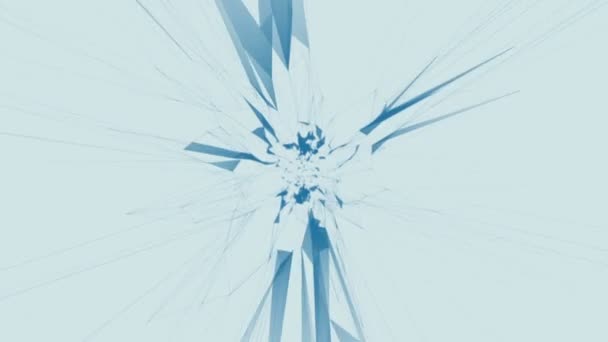 Abstract blue geometrical background with moving lines and dots. looping cg animation Seamless loop — Stock Video