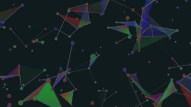 RGB boyut evren. Farklı etkinlikler ve projeler için soyut pleksus arka plan. Sorunsuz döngü.