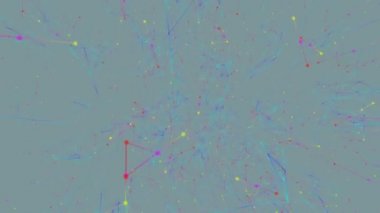 Kimyasal reaksiyonlar. Farklı etkinlikler ve projeler için soyut pleksus arka plan. Sorunsuz döngü.