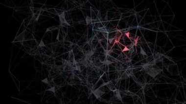 Büyük veri çözüm. Farklı etkinlikler ve projeler için soyut pleksus arka plan. Sorunsuz döngü.