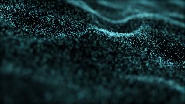 Digitale Wellenpartikel bilden sich für digitalen Hintergrund — Stockvideo