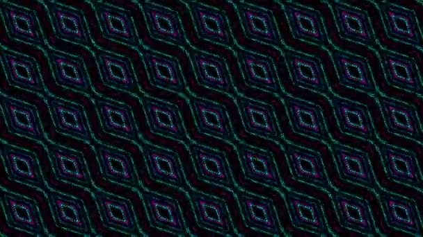 디스코 kaleidoscopes 애니메이션된 빛나는 네온 화려한 라인 및 뮤직 비디오, Vj, Dj에 대 한 기하학적 모양 배경 무대, Led 스크린, 쇼, events.seamless loop.optical 환상 — 비디오
