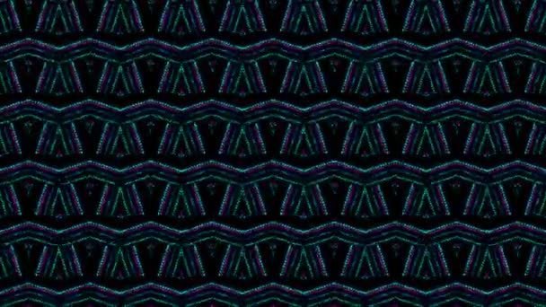 Disco-Kaleidoskope Hintergrund mit animierten leuchtenden neonfarbenen Linien und geometrischen Formen für Musikvideos, vj, dj, Bühne, LED-Bildschirme, Show, events.seamless loop.wave — Stockvideo