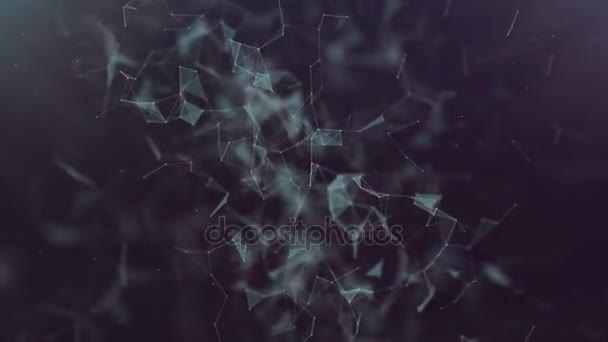 Destroyed graphene. cinematographic background. seamless loop. — Stock Video