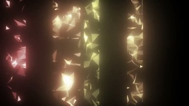 Radiance üçgen. pırıltı çizgili. sinematik arka plan. sorunsuz döngü.