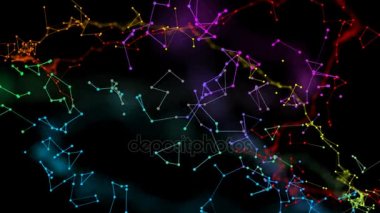 Çizgileri ve noktaları matris ile renkli ışıklar - hareket arka müzik Videos.cinematic arka plan için. sorunsuz döngü.