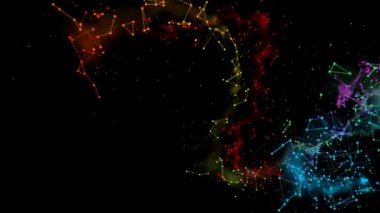 renkli resim çevresinde döndürme. sinematik arka plan. sorunsuz döngü.