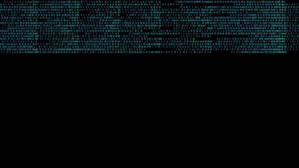 Empty space under the binary code for your own text or image. the cinematic background. — Stock Video