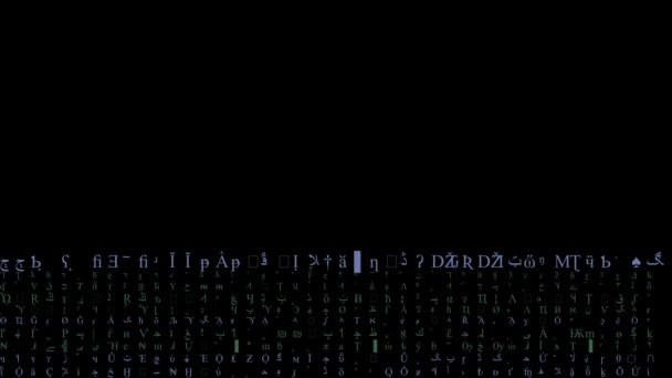 les mots montent. alphabet différent. contexte cinématographique .