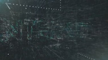 bilgisayar arka plan oluşturulur. Internet oluşan kelime. sorunsuz döngü.