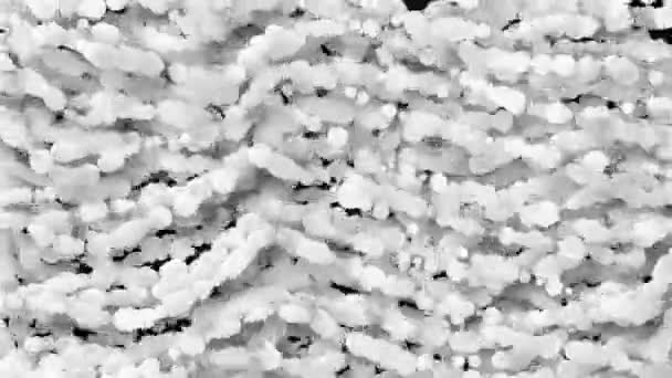 Correntes brancas formadas a partir de partículas flutuam no espaço — Vídeo de Stock