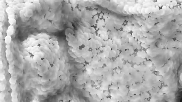 Lagen van witte stof in een sectie — Stockvideo