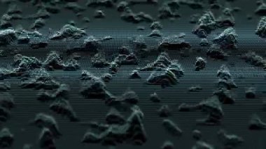 bilgisayar arka plan oluşturulur. Dalgalar ekran boyunca çalıştırın. sorunsuz döngü.