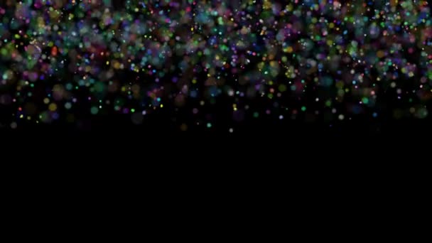 Un grand nombre de confettis colorés tombe du ciel. mouvements agréables. bon esprit Nouvel An . — Video