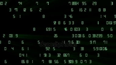 Yeşil rakamlar bir flaş aralarında yanıp söner alanda, taşıma. İş background.seamless döngü.