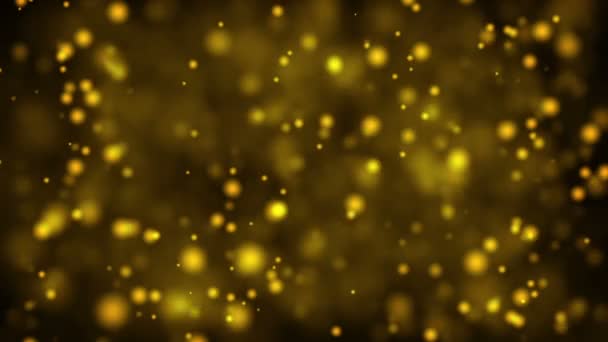 Goldene Flocken fallen vom Himmel. new year.cinematographic background. — Stockvideo