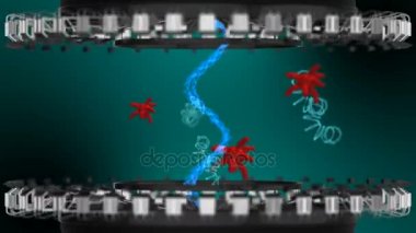 Genetik laboratuvarı. sinematografik arka plan. sorunsuz döngü.