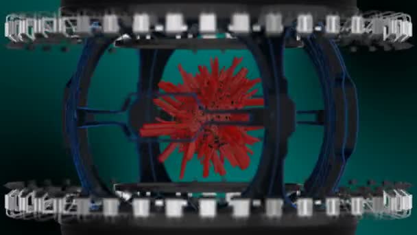 晶体分析。电影背景。无缝循环. — 图库视频影像