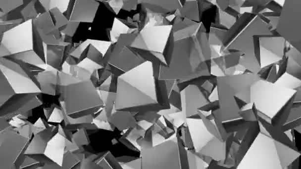 Monde de cubes. contexte industriel cinématographique. Animation 3D. boucle transparente . — Video