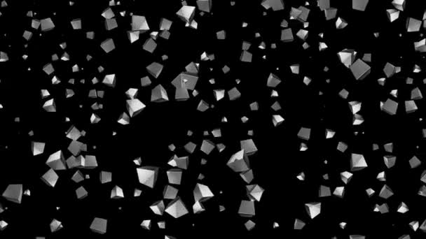 rotation des particules dans l'espace. contexte industriel cinématographique. Animation 3D. boucle transparente .