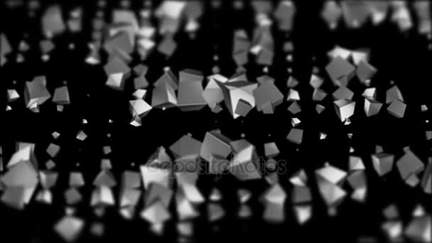 Crystal lattice.cinematographic industrial background.3d animazione. anello senza giunte . — Video Stock