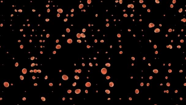 Horizontal movement of the blood cells. cinematic background. 3d animation. seamless loop. — Stock Video