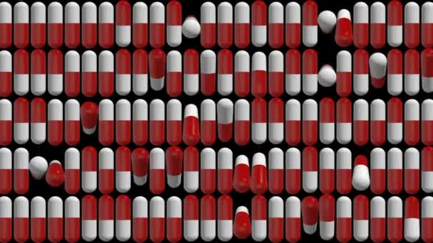 Preparação de um medicamento. a misturar comprimidos. fundo cinematográfico médico. loop sem costura . — Vídeo de Stock