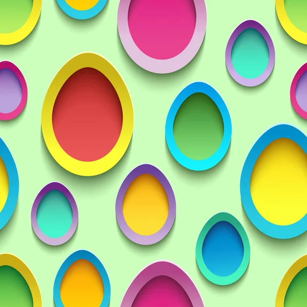 Modello senza cuciture con uovo di Pasqua colorato — Vettoriale Stock