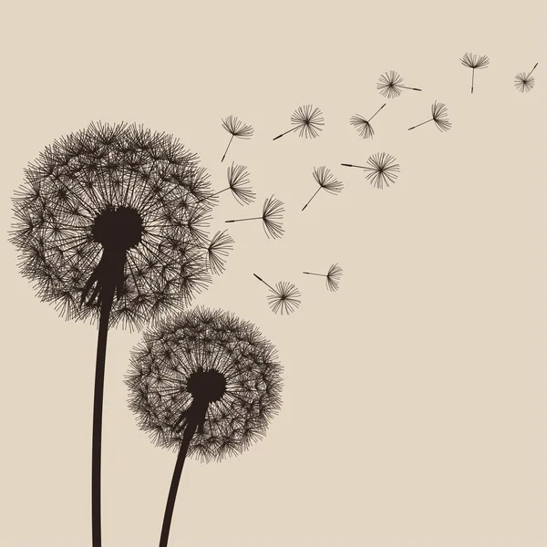 Nature background with flowers dandelions Stock Illustration