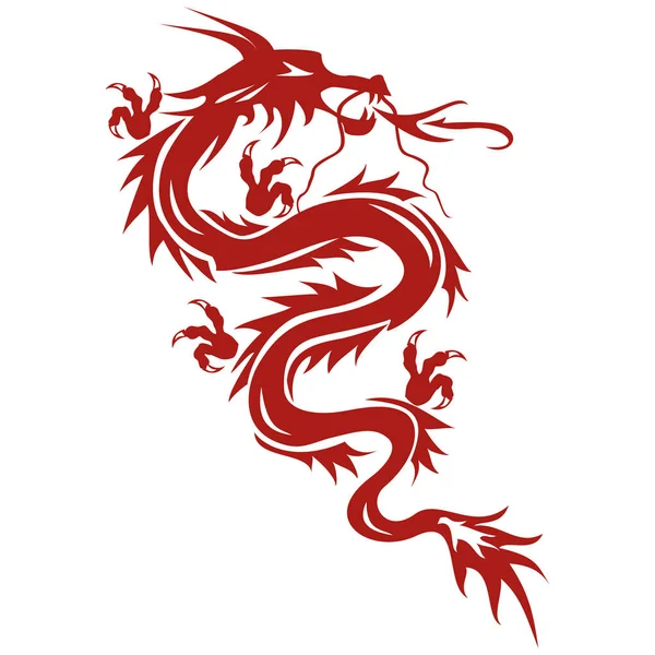 ドラゴン - 東洋の文化のシンボル — ストックベクタ