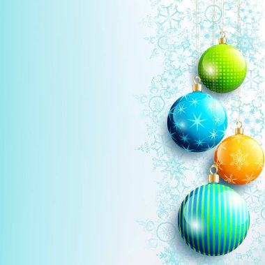 Yeni yıl ve Noel arka plan parlak Noel top ile